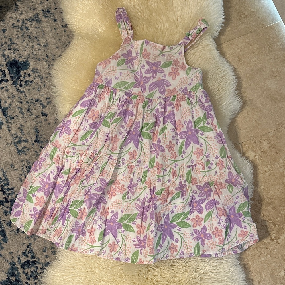 Sigrid Olsen Kids Dress in Purple and Green Floral